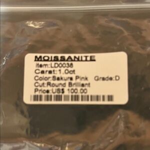 Moissanite Sakura Pink Round Brilliant Cut